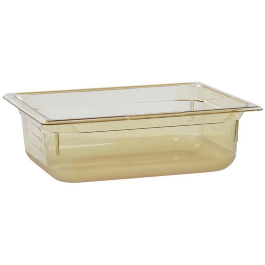 Vollrath Half Size 4 Inch Amber Steam Pan; 6 Each; 1 Per Case