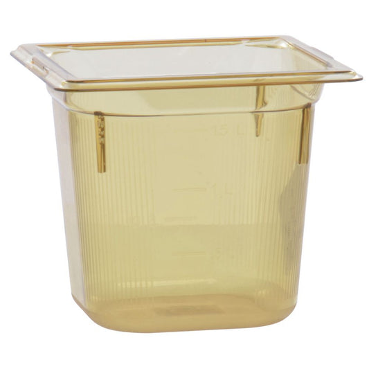 Vollrath Pan Plastic Amber 6 Inch High Temperature; 6 Each; 1 Per Case