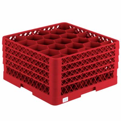 Vollrath 20 Compartment Rack Red With 4 Extenders; 2 Each; 1 Per Case