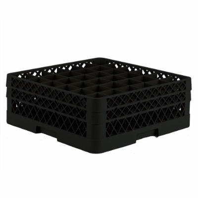 Vollrath 36 Compartment Rack Black With 2 Extenders; 2 Each; 1 Per Case