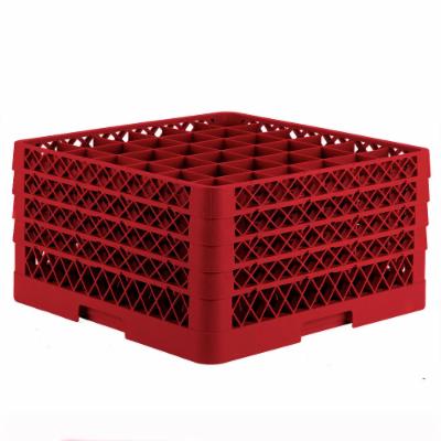 Vollrath 36 Compartment Rack Red With 4 Extenders; 2 Each; 1 Per Case