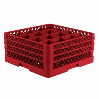 Vollrath 16 Compartment Rack With 3 Extenders Red; 2 Each; 1 Per Case