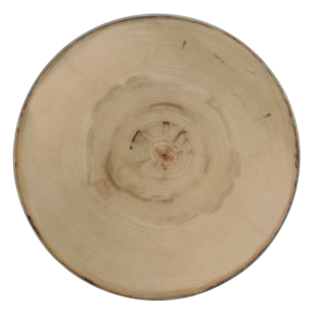 American Metalcraft Platter Round Rustic Wood 13.78"; 1 Each - High Mart Wholesale