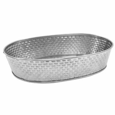 Tablecraft 9.5" Stainless Steel Oval Dinner Plate; 12 Each; 1 Per Case - High Mart Wholesale