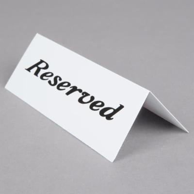 American Metalcraft Plastic; Reserve Sign 2"X6"; 1 Each; 12 Per Case - High Mart Wholesale