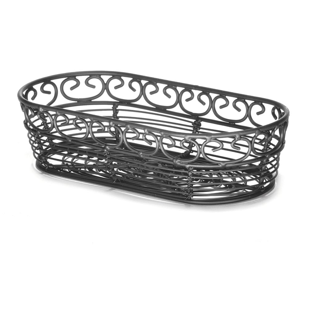 Tablecraft Basket Cracker Black Oblong 9 Inch; 6 Each; 1 Per Case - High Mart Wholesale