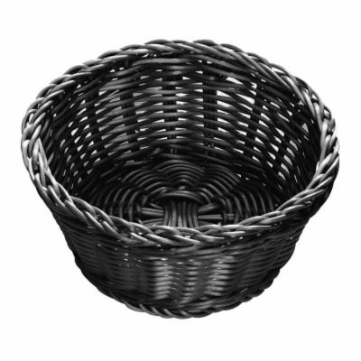 Tablecraft Basket Round Black Wicker; 12 Each; 1 Per Case - High Mart Wholesale