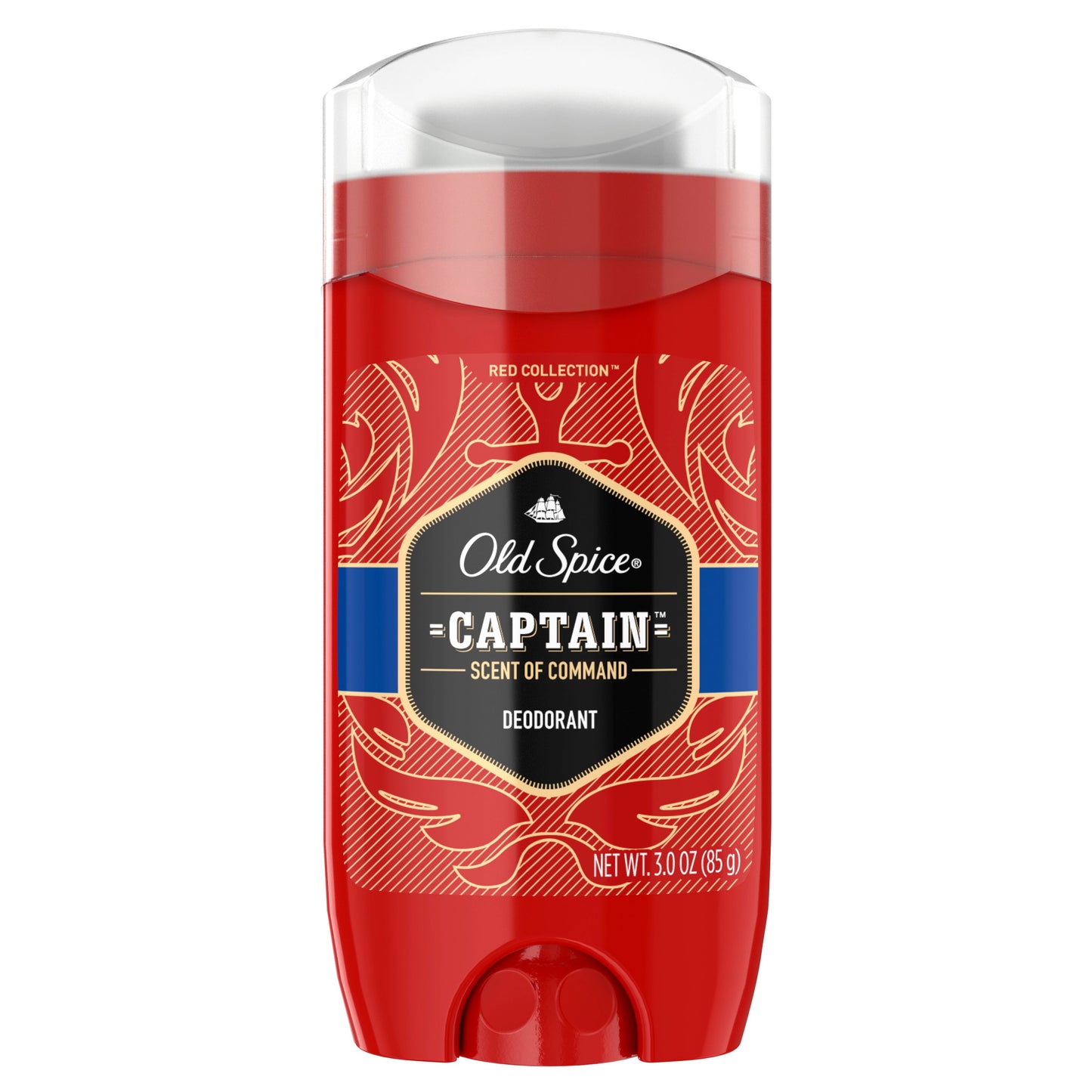 Old Spice Red Collection Captain Deodorant For Men; 3 Ounces; 3 Per Box; 4 Per Case