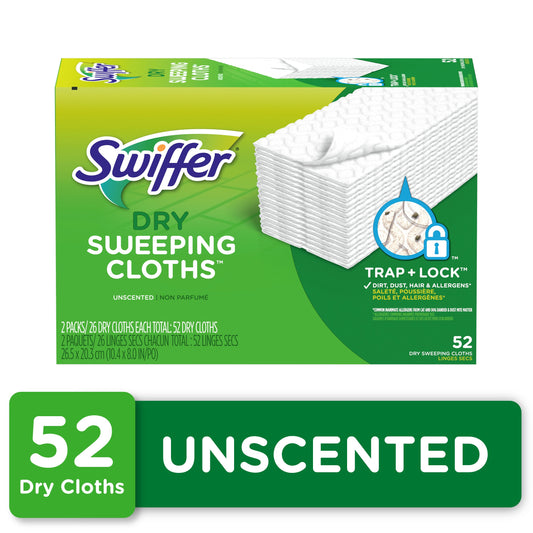 Swiffer Dry Cloth Unscented Base; 52 Count; 3 Per Case