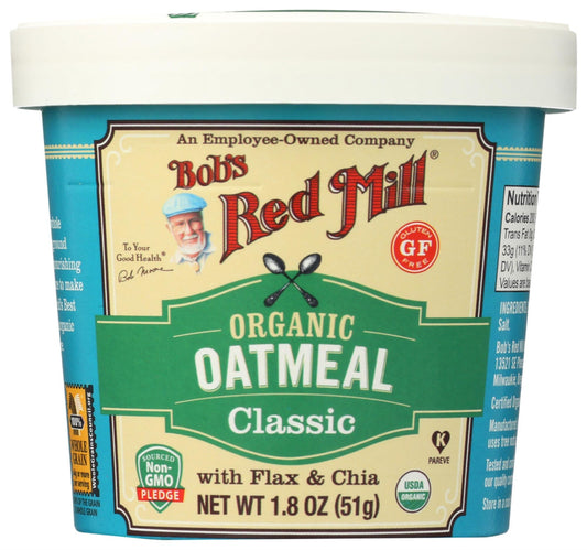 Bob's Red Mill Natural Foods Inc Organic Classic Oatmeal Cup; 1.8 Ounces; 12 Per Case