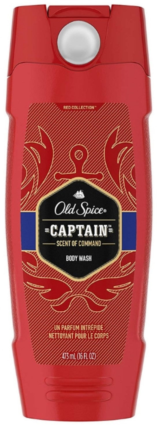 Old Spice Captain Scent Body Wash For Men; 473 Milliliter; 4 Per Case