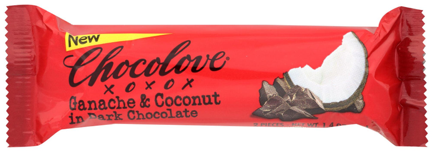 Chocolove Ganache Coconut Dark Chocolate; 1.4 Ounces; 12 Per Box; 12 Per Case - High Mart Wholesale