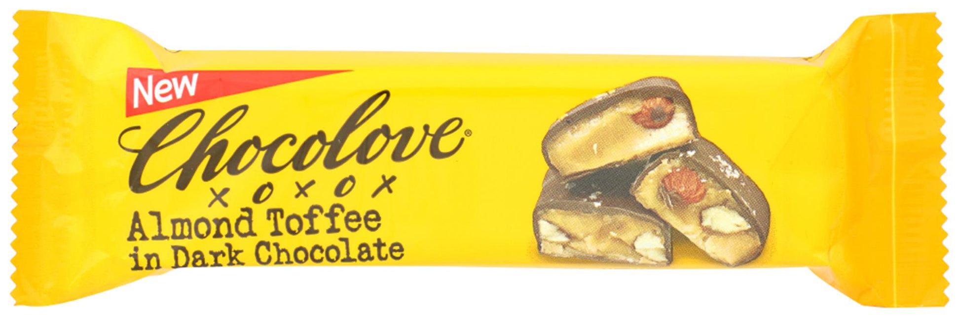 Chocolove Almond Toffee Dark Chocolate; 1.4 Ounces; 12 Per Box; 12 Per Case - High Mart Wholesale