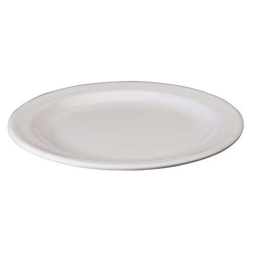 Winco Dessert Plate Round Melamine White 7.5 Inch; 1 Dozen - High Mart Wholesale