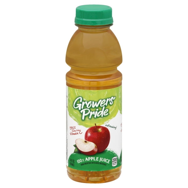 Fl Nat Growers' Pride From Concentrate Shelf Stable Apple Juice; 14 Fluid Ounces; 12 Per Case