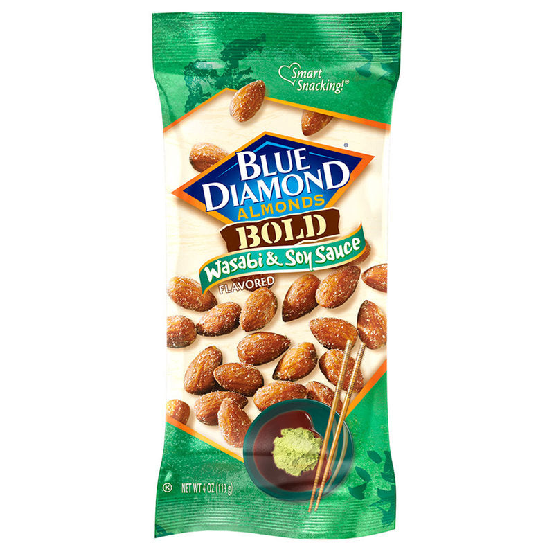 Blue Diamond Almonds Almonds Wasabi & Soy Sauce 4 Ounce; 4 Ounces; 12 Per Box; 6 Per Case - High Mart Wholesale