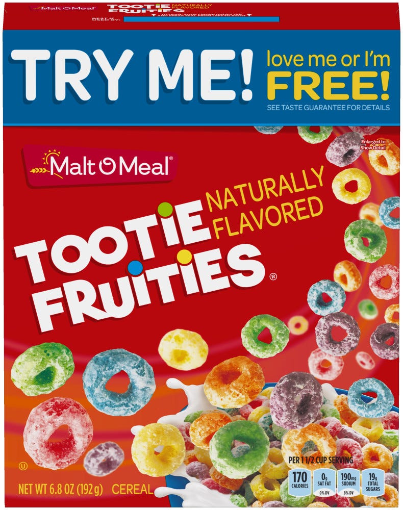 Post Tootie Fruities; 6.8 Ounces; 12 Per Case - High Mart Wholesale