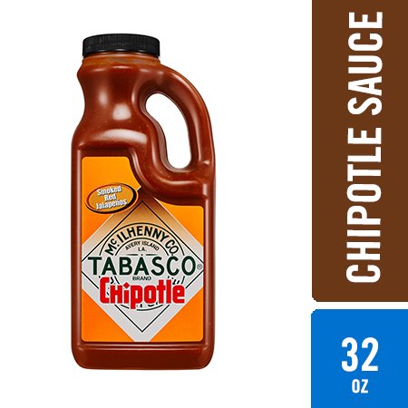 Tabasco Chipotle Pepper Hot Sauce Bottle; 32 Fluid Ounce; 4 Per Case