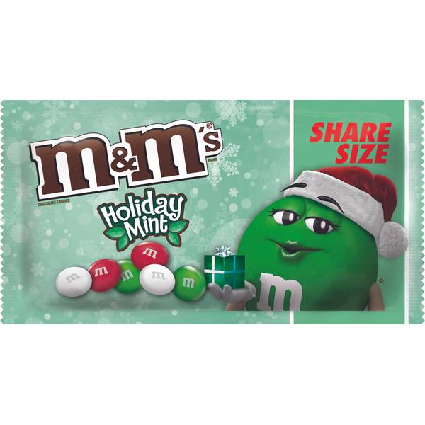 M&M's Mint Sharing Size Christmas; 2.83 Ounce; 24 Per Box; 6 Per Case