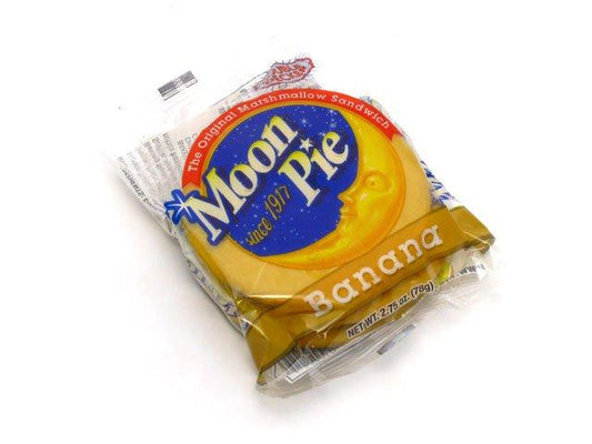 Moonpie Banana Double Decker Marshmallow Sandwich; 1 Each; 9 Per Box; 9 Per Case - High Mart Wholesale