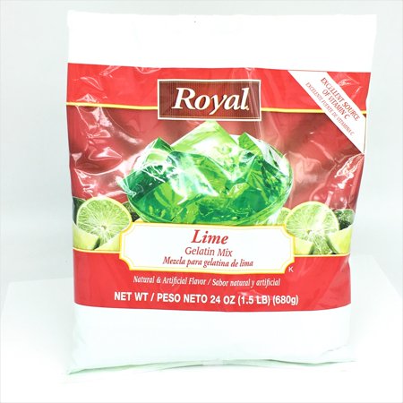 Royal Lime Gelatin Mix; 24 Ounces; 12 Per Case - High Mart Wholesale