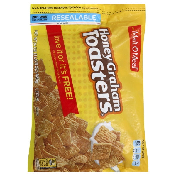 Malt O Meal Honey Graham Squares; 24 Ounces; 9 Per Case - High Mart Wholesale