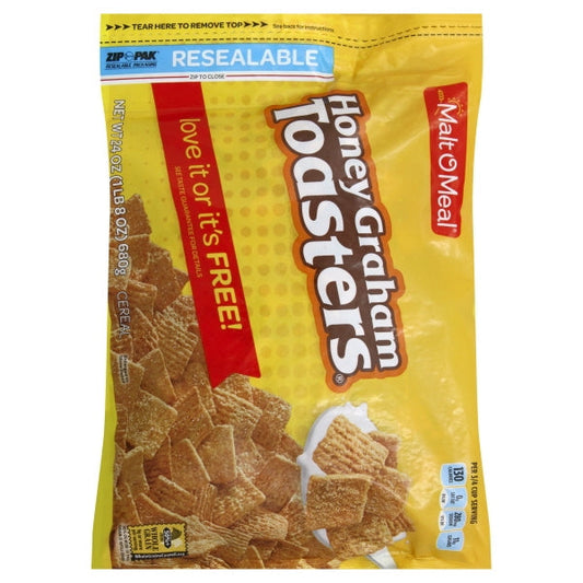 Malt O Meal Honey Graham Squares; 24 Ounces; 9 Per Case - High Mart Wholesale