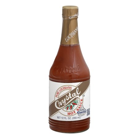 Crystal Louisiana Pure With Garlic Hot Sauce Bottle; 12 Each; 12 Per Case - High Mart Wholesale