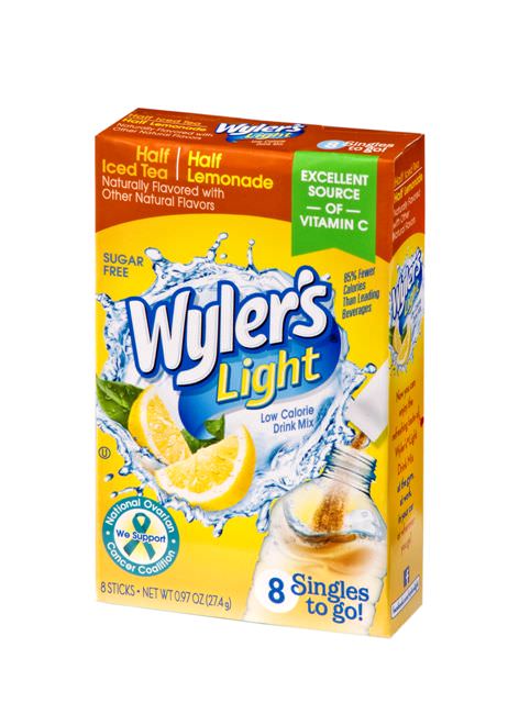 Wylers Light Half Iced Tea Half Lemonade Drink Mix Singles To Go; 8 Count; 12 Per Case - High Mart Wholesale