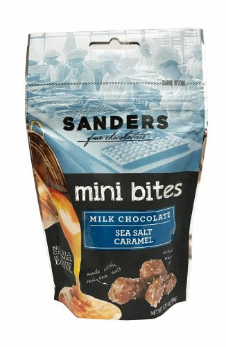 Sanders Milk Chocolate Sea Salt Caramel Mini Bites; 3.75 Ounces; 12 Per Case