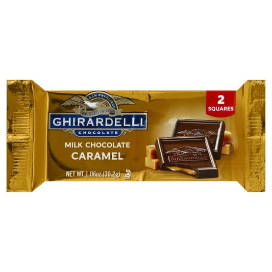 Ghirardelli Milk Chocolate Caramel Square; 1.06 Ounces; 16 Per Box; 2 Per Case - High Mart Wholesale