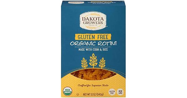 Dakota Growers Gluten Free Organic Rotini Pasta; 12 Ounces; 12 Per Case - High Mart Wholesale