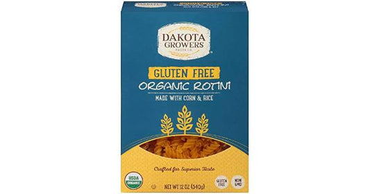 Dakota Growers Gluten Free Organic Rotini Pasta; 12 Ounces; 12 Per Case - High Mart Wholesale