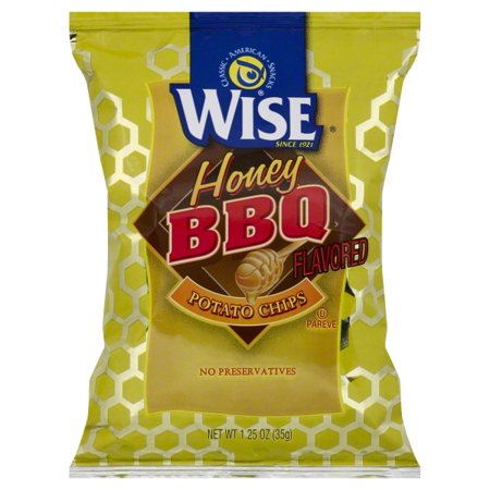 Wise Snacks Honey Barbeque Potato Chips; 1.25 Ounces; 36 Per Case