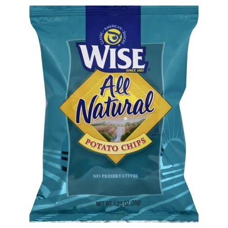 Wise Snacks Natural Potato Chips; 1.25 Ounces; 36 Per Case