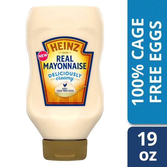 Heinz Real Mayonnaise Bottle; 19 Fluid Ounce; 8 Per Case