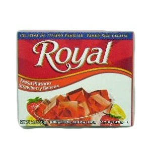 Royal Bilingual Strawberry Banana Gelatin; 2.82 Ounces; 12 Per Case - High Mart Wholesale