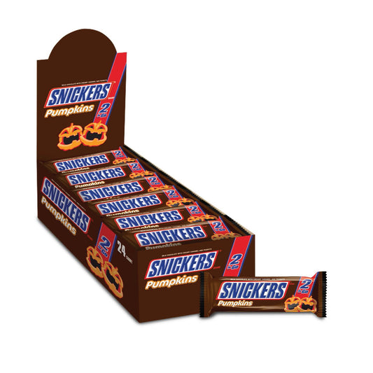 Snickers Candy Caramel Pumpkin Halloween; 2.83 Ounces; 24 Per Box; 4 Per Case