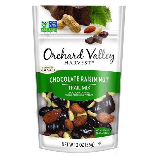 Orchard Valley Harvest Chocolate Raised Nut Trail Mix; 2 Ounces; 14 Per Case - High Mart Wholesale