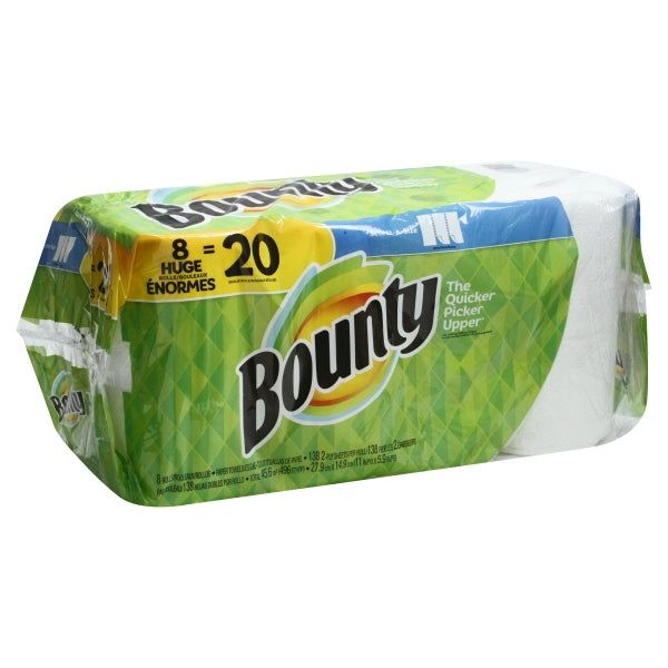 Bounty 2 Ply Paper Towel; 8 Count; 1 Per Case