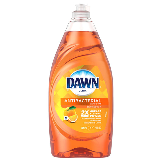 Dawn Dish Wash Antibacterial Orange; 28 Fluid Ounces; 8 Per Case