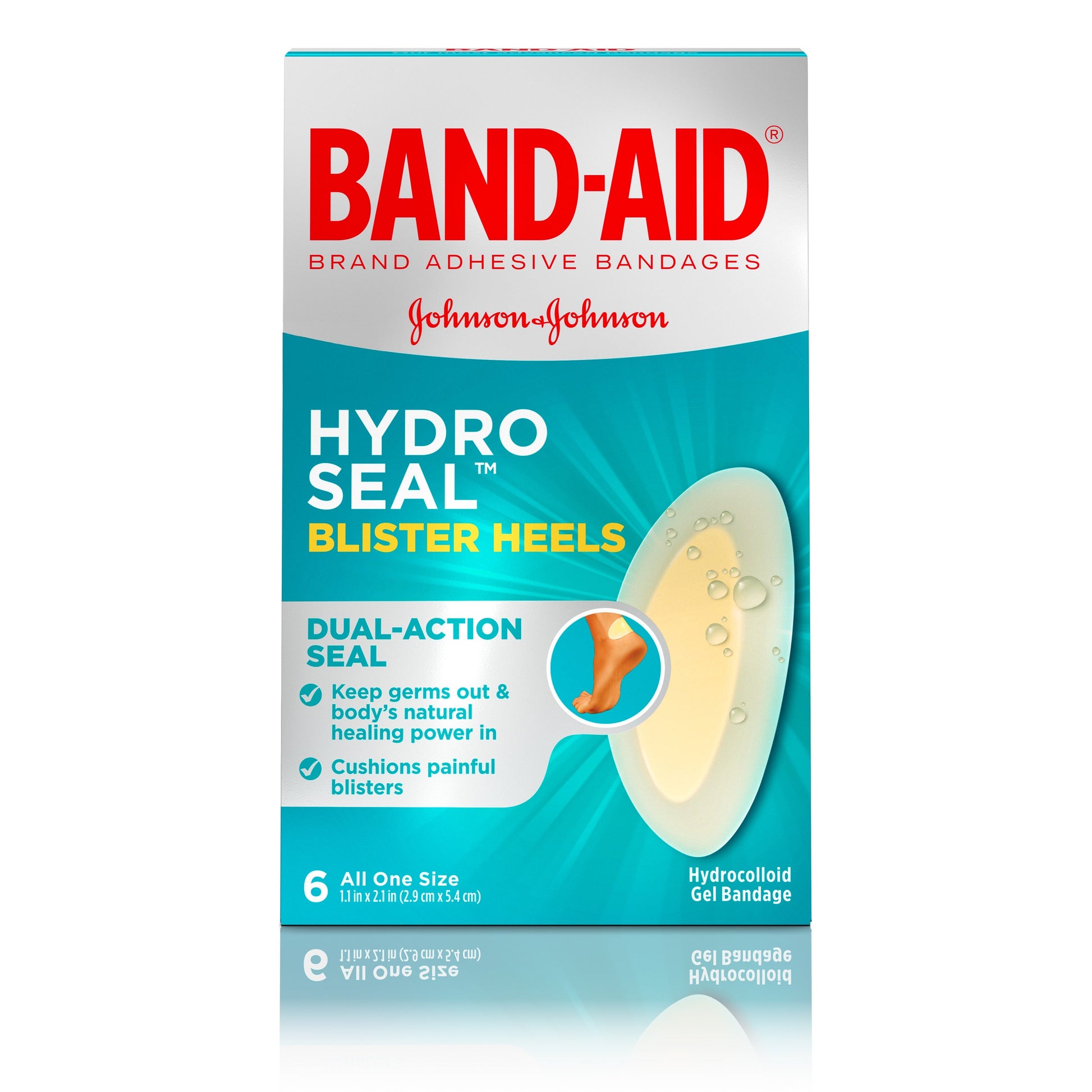 Band Aid Hydro Seal Blister Heels; 6 Count; 6 Per Box; 4 Per Case - High Mart Wholesale