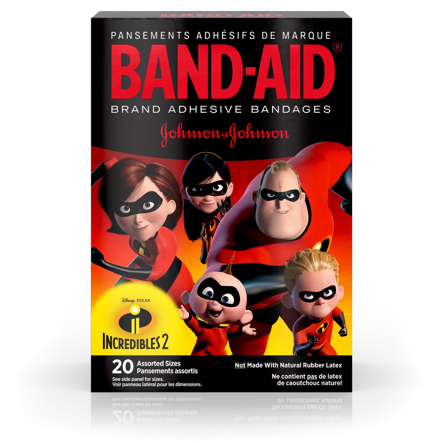 Band Aid Incredibles Two Assortment; 20 Count; 6 Per Box; 4 Per Case - High Mart Wholesale