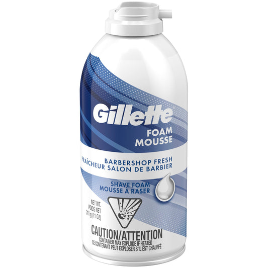 Gillette Shaving Foam Barbershop Fresh; 11 Ounces; 6 Per Box; 2 Per Case - High Mart Wholesale