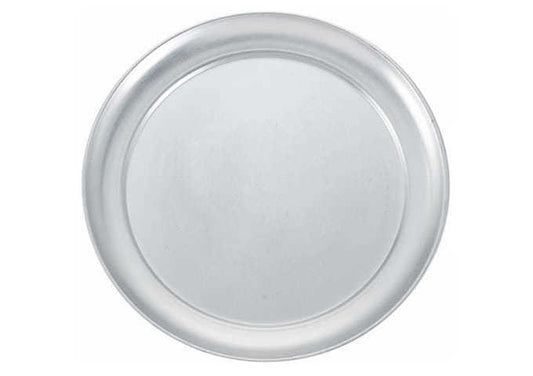 Winco 9 Inch Wide Rim Aluminum Pizza Tray; 1 Each - High Mart Wholesale