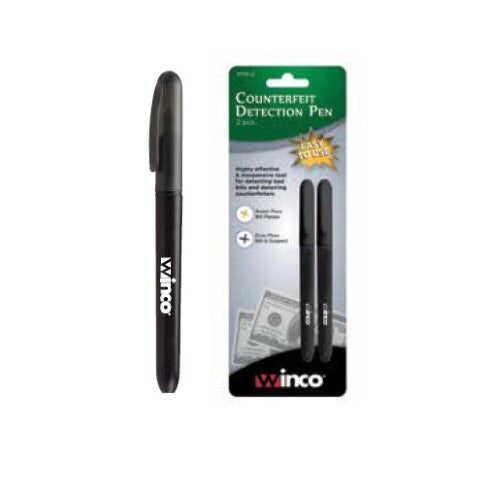 Winco Counterfeit Detection Pen 2 Pack; 18 Each; 18 Per Box; 1 Per Case - High Mart Wholesale