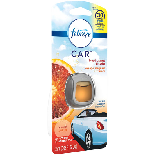 Febreze Car Vent Blood Orange Spritz; 0.06 Fluid Ounces; 8 Per Case