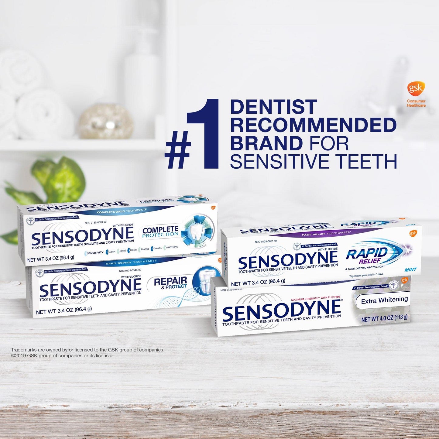 Sensodyne Rapid Relief Extra Fresh; 3.4 Ounces; 6 Per Box; 2 Per Case