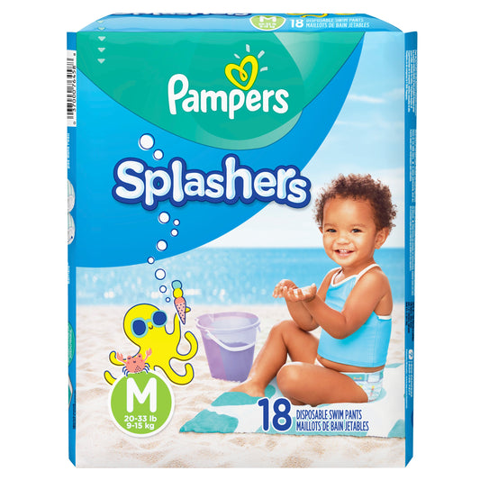 Pampers Splashers Diapers Size 4 Jumbo; 18 Count; 6 Per Case