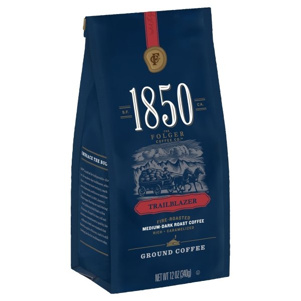 Folgers 1850 Trailblazer Medium Dark; 12 Ounces; 6 Per Case